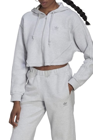 Sudadera corta Loungewear - Gris claro