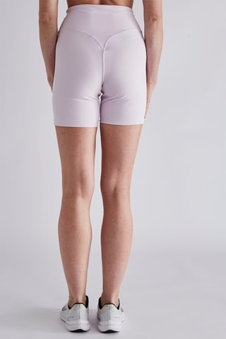 Mallas de entrenamiento de tiro alto Hyperglam 3 - Rosa empolvado y blanco