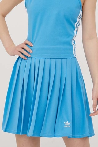 Falda plisada de talle alto Originals - Celeste - Adidas