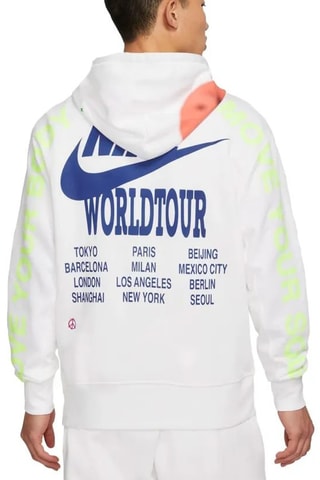 Sudadera con capucha - Blanco y azul marino - Nike