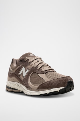 Zapatillas de piel bovina nobuk de entrenamiento - Marrón oscuro y blanco - New Balance