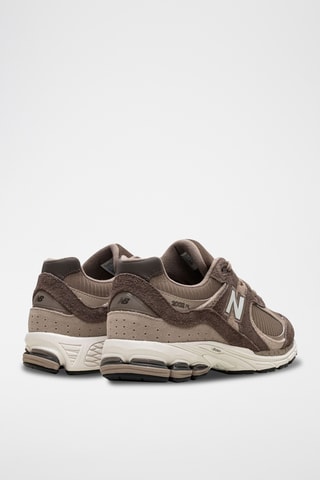 Zapatillas de piel bovina nobuk de entrenamiento - Marrón oscuro y blanco - New Balance