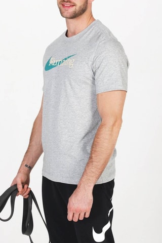Camiseta de running - Gris jaspeado - Nike