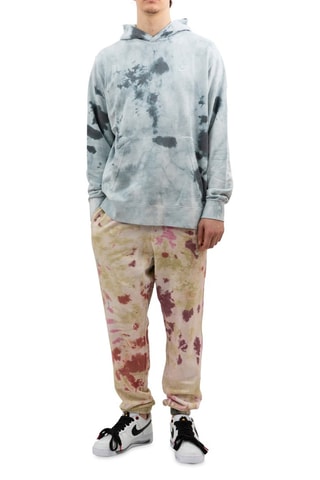 Sudadera con capucha tie-dye - Gris claro y negro - Nike