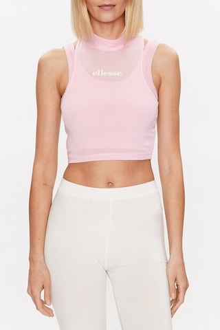 Crop top efecto doble prenda - Rosa - Ellesse