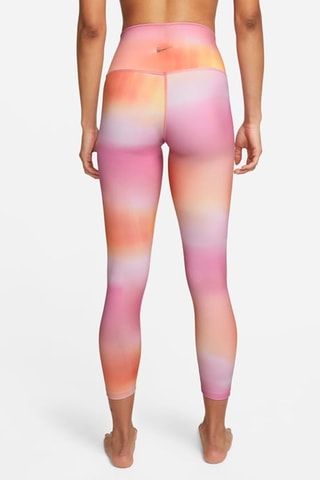 Leggings 7/8 de yoga tie-dye de tiro alto - Rosa - Nike