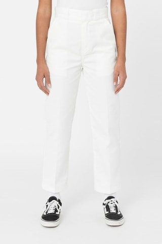 Pantalón recto de tiro alto - Blanco - Dickies