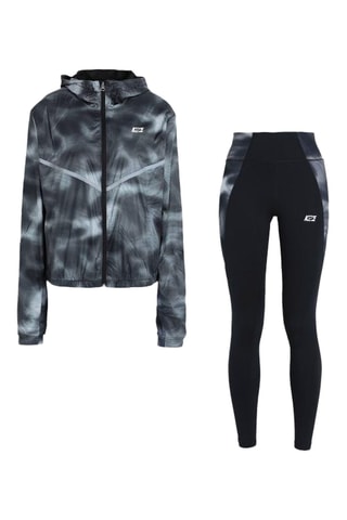 Chaqueta de running con capucha tie-dye - Negro - Nike