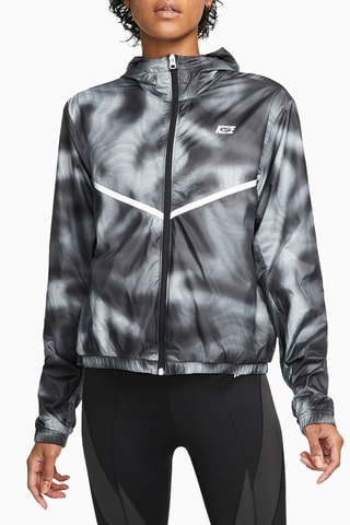 Chaqueta de running con capucha tie-dye - Negro - Nike