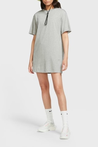 Vestido camiseta de algodón orgánico - Gris claro jaspeado - Nike