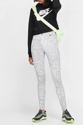 Leggings de tiro alto - Blanco y gris - Nike