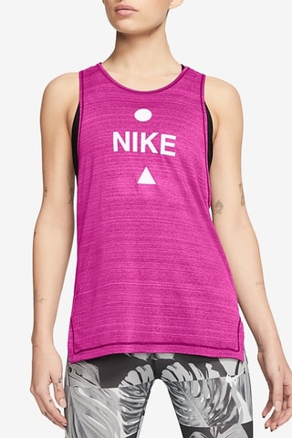 Camiseta de tirantes de running - Fucsia jaspeado - Nike