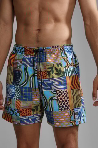 Bañador corto - Azul y naranja - Napapijri