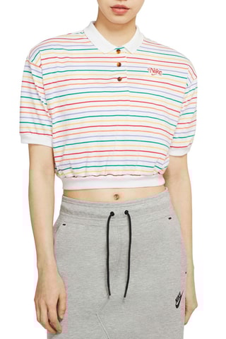 Polo corto - Blanco y rojo - Nike