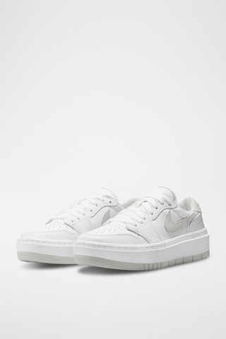 Zapatillas de piel con plataforma - Gris claro y blanco - Jordan