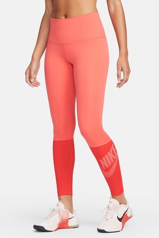 Leggings deportivos de tiro alto - Rojo y coral - Nike