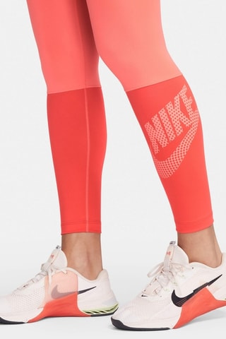 Leggings deportivos de tiro alto - Rojo y coral - Nike