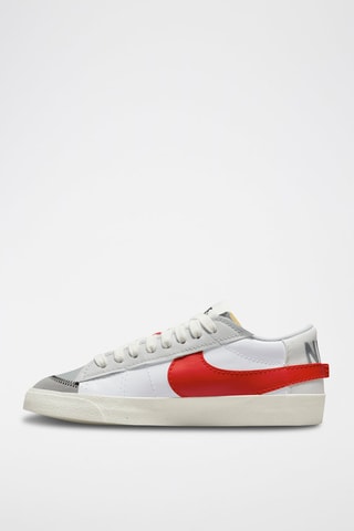 Blazer Low de piel - Blanco y rojo