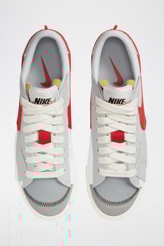 Blazer Low de piel - Blanco y rojo