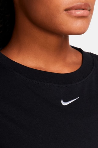 Vestido recto Essential algodón orgánico - Negro