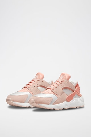 Air Huarache MN de nobuk - Rosa y blanco