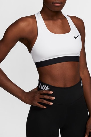 Sujetador deportivo de entrenamiento Nike Swoosh - Blanco