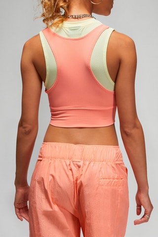 Crop top efecto doble prenda Jordan Essentials - Coral y crudo