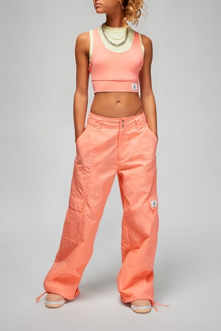 Crop top efecto doble prenda Jordan Essentials - Coral y crudo