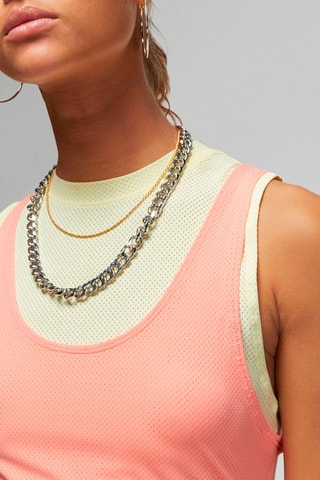 Crop top efecto doble prenda Jordan Essentials - Coral y crudo