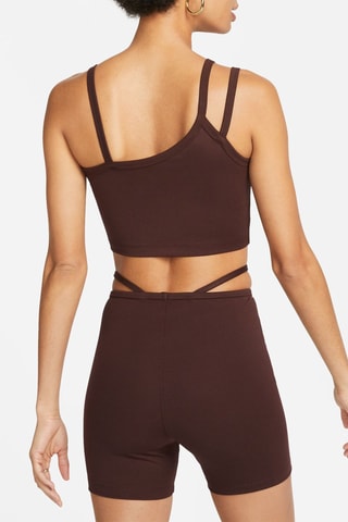 Crop top Sportswear Everyday Modern - Marrón oscuro