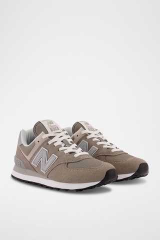 Zapatillas de piel 574 - Topo