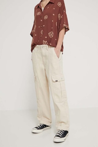 Pantalón de tiro alto - Beige