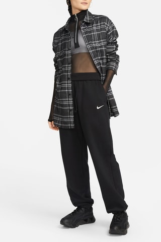 Pantalón de chándal polar de tiro alto - Negro