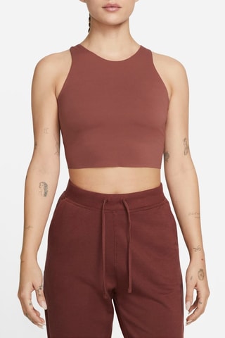 Crop top de Yoga Luxe Dri-FIT - Marrón