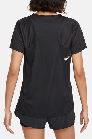 Camiseta efecto doble prenda de running - Negro