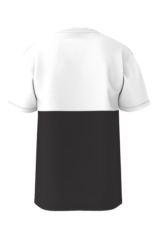 Camiseta Colorblock - Negro y blanco