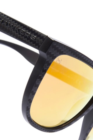 Occhiali da sole polarizzati unisex One Raw Carbon Fiber - Lenti a specchio - Categoria 3 - Nero e arancione