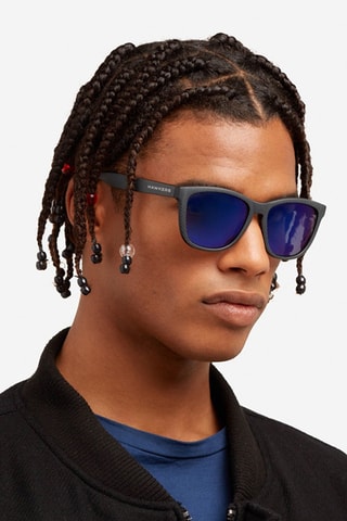 Occhiali da sole polarizzati unisex One Carbono - Lenti a specchio - Categoria 3 - Nero e blu