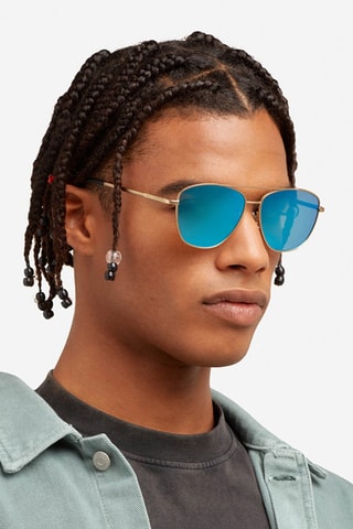 Occhiali da sole polarizzati unisex Lax - Lenti a specchio - Categoria 3 - Blu, marrone e dorato