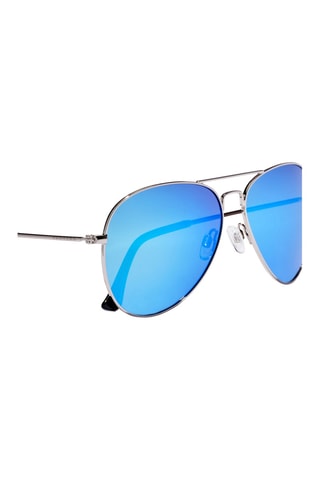 Occhiali da sole polarizzati unisex Hawk - Lenti a specchio - Categoria 3 - Argentato e blu