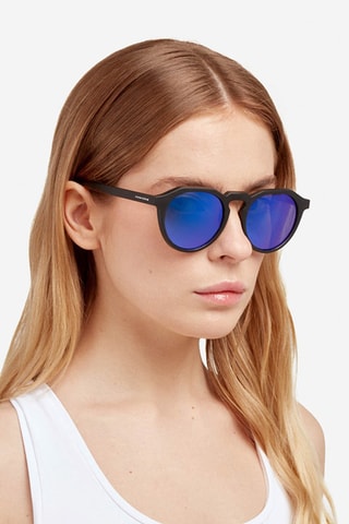 Occhiali da sole polarizzati unisex Warwick Raw - Lenti a specchio - Categoria 3 - Blu e nero