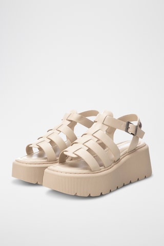 Sandales compensées - Beige