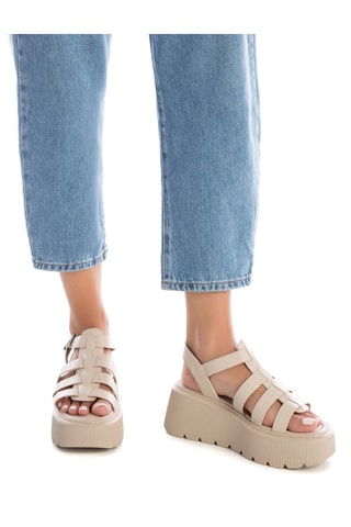 Sandales compensées - Beige