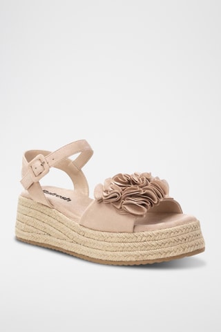 Sandales compensées - Beige