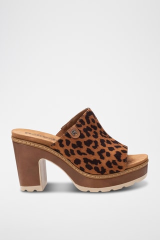 Mules à talons - Camel