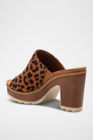 Mules à talons - Camel