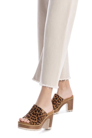 Mules à talons - Camel