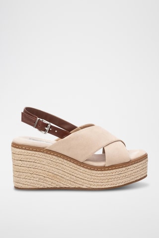 Sandales compensées - Beige