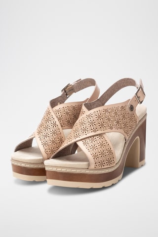 Sandales à talons - Beige