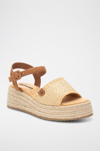 Sandales compensées - Beige